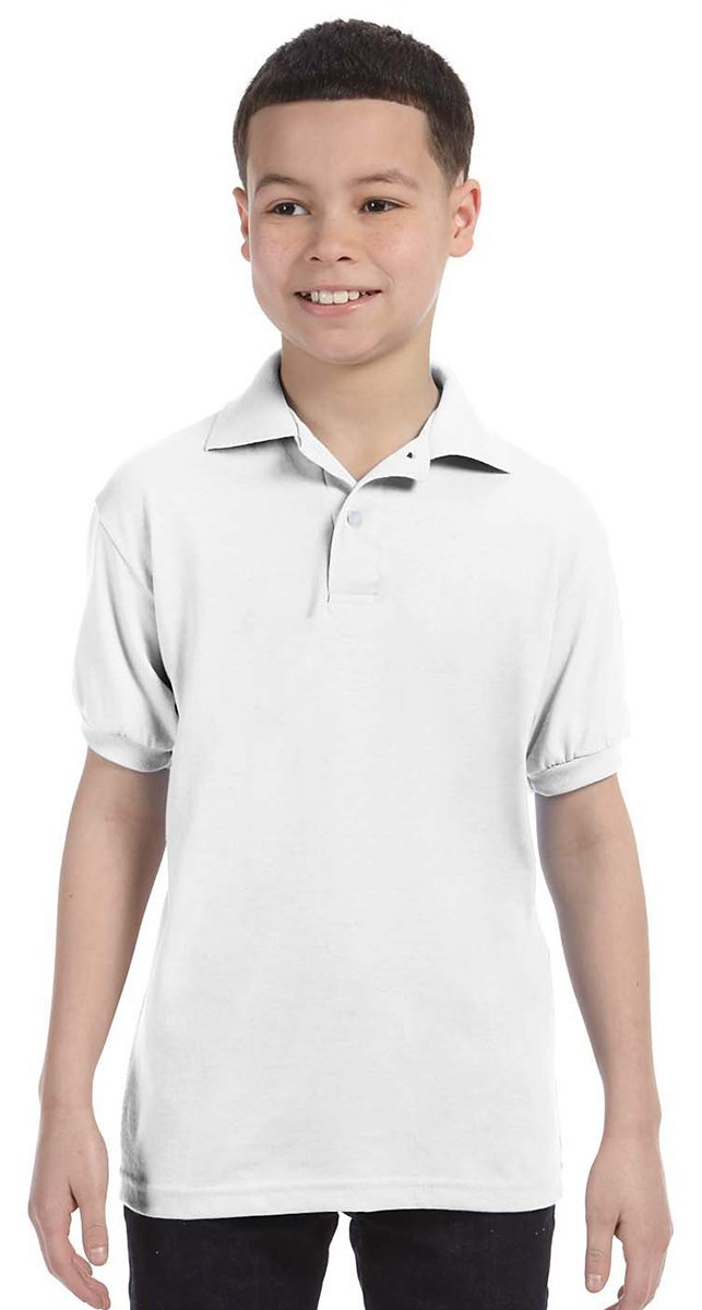 Hanes Boys 50/50 Comfortblend® Ecosmart® Jersey Knit Polo (054Y)