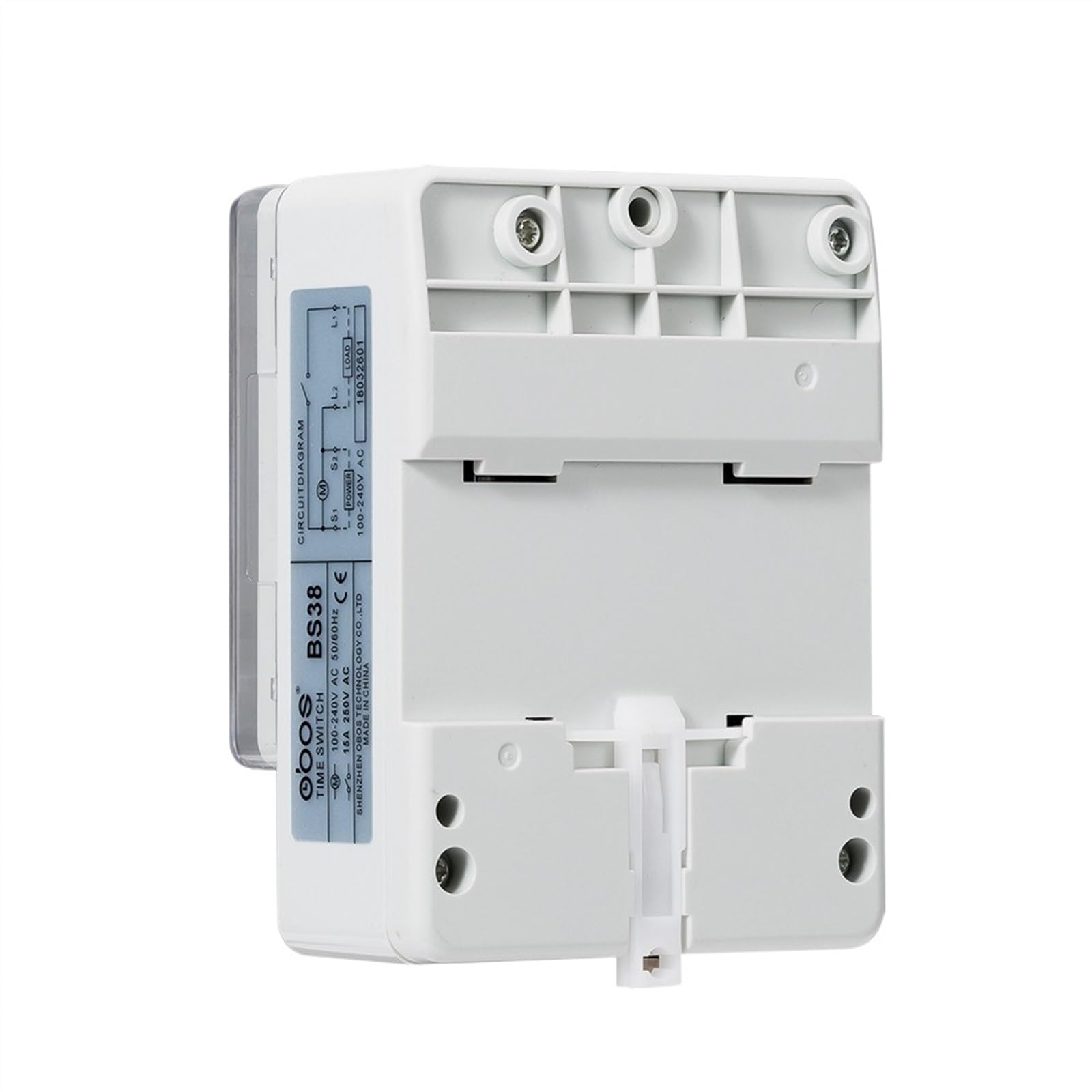 DIN-Rial, analoger Zeitschaltuhr-Relais, LED-Anzeige, Zeitschaltuhr, Gangreserve, mechanischer Schalter, 24 Stunden, manuell/automatisch, TB388