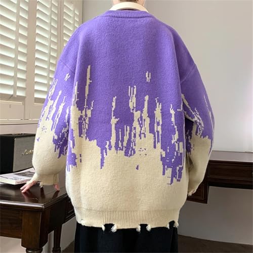 Mens Patchwork Sweater High Street and Winter Warm Top Hip-Hop Street Clothing4