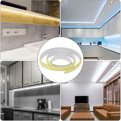 Image of 16.4FT /5M COB Flexible LED Strip Light DC12V /24V 528leds /m Bendable Tape (24V, Warm White)