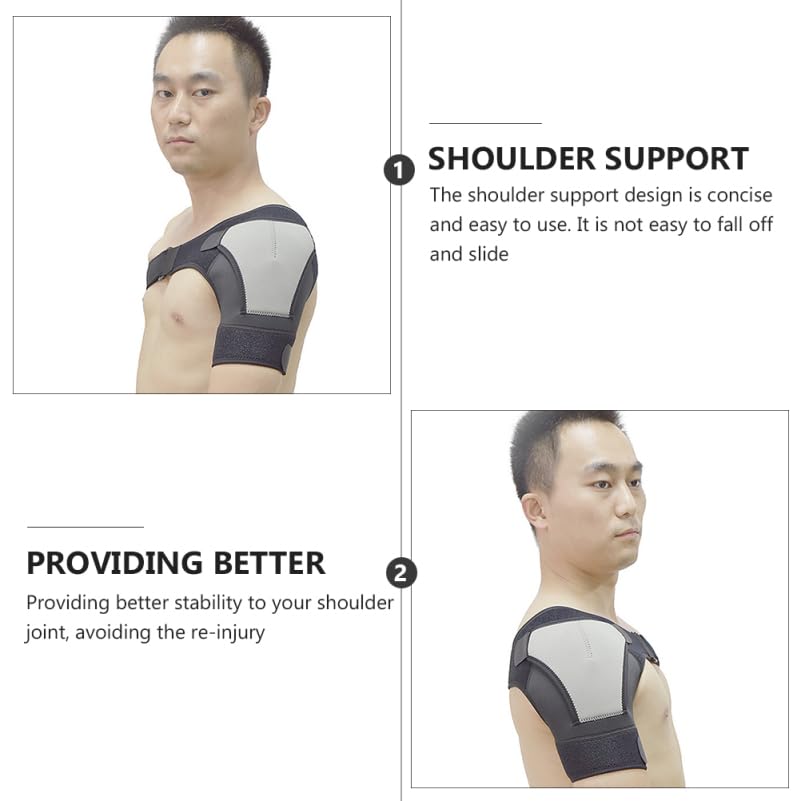 Healeved Adjustable Shoulder Support Brace Shoulder Compression Strap for Sports Recovery Joint Stability Hiking Basketball Tennis 15.74 X 10.23 X 0.39 in