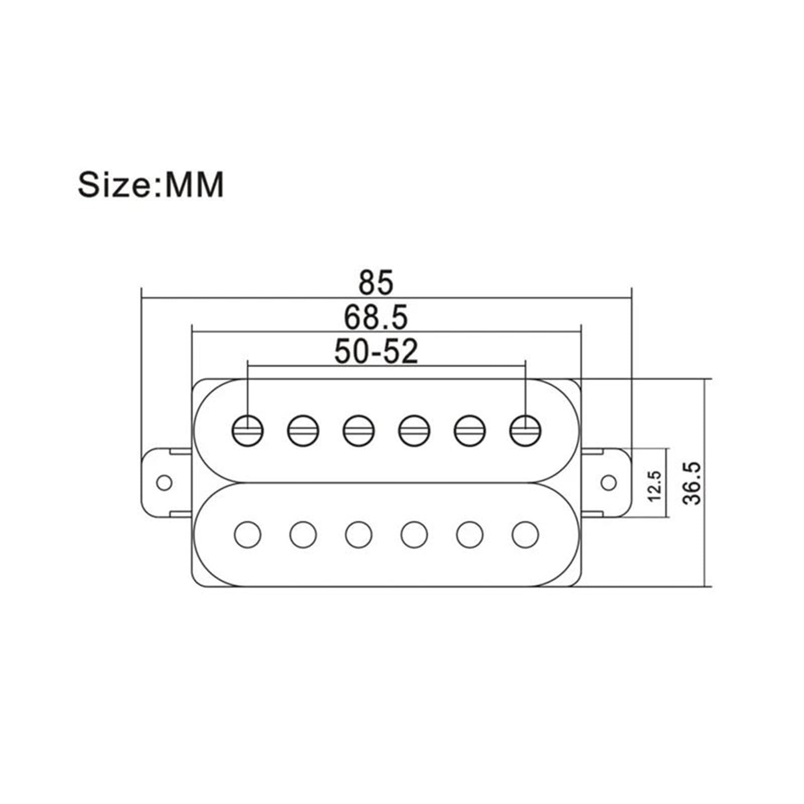 Pastilla para Guitarra Eléctrica Guitarra Eléctrica Doble Humbucker Cuatro Conductos Con Puente Escudo-15K O Pastilla De Guitarra Neck-7.5K(H)