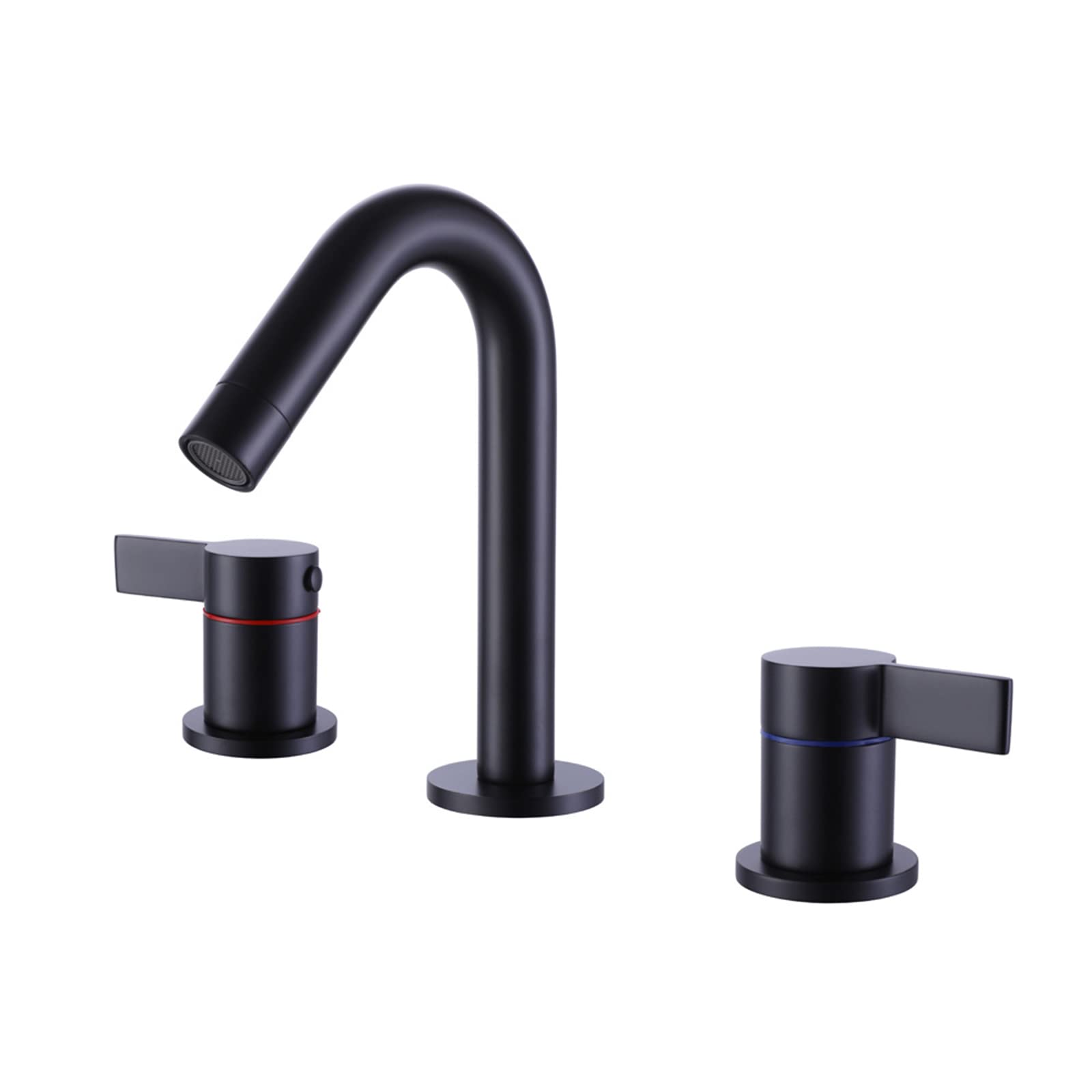 Robinet de lavabo de salle de bain noir mitigeur de style européen eau chaude froide