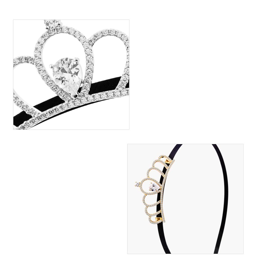 Krone Prinzessin Stil Damen Stirnband Haarband Handgemachte eingelegte Rhinestone Haarbandlegierung Einfache Haarband Haarnadel 2 Arten von Prinzessin-Stil Krone Stirnbänder, Elegant und charmant