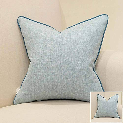 Fundas Cojín Cojines para Sofa Fundas De Cojines Fundas De Cojín De Lino De Algodón Sólido Decoración del Hogar Fundas De Almohada Cuadradas Modernas para Sofá Verde Amarillo Rojo Beige Gris Azul-Los Cover
