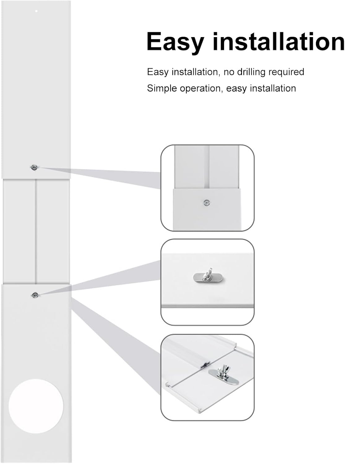 Indoor Dryer Vent Kit | Window Seal Panels - Dryer Vent Parts, Clothes Connector for Sliding Window, Accessories