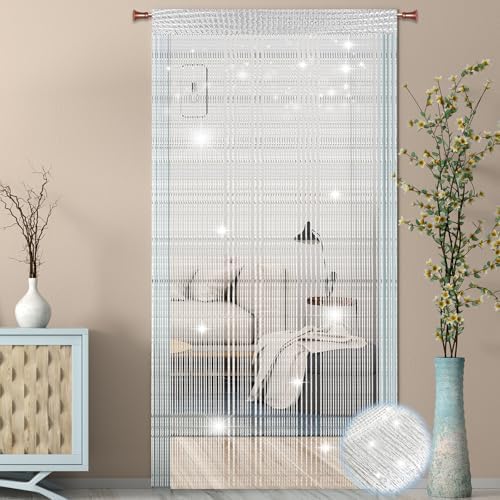 PetGlimmer 2 Pièces Rideaux Fils, 100 X 200 Cm Clignotant Rideau