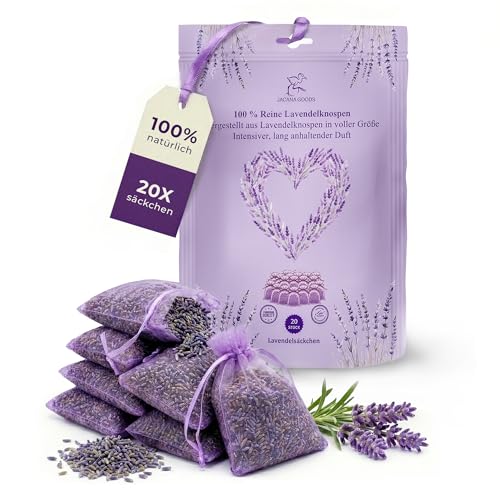 Lavendel Duftsäckchen Kleiderschrank 20x Echter Getrockneter Lavendel Natürlicher Mottenschutz gegen Kleidermotten Auto Duft Raumduft & Schrank Duft Premium Qualität