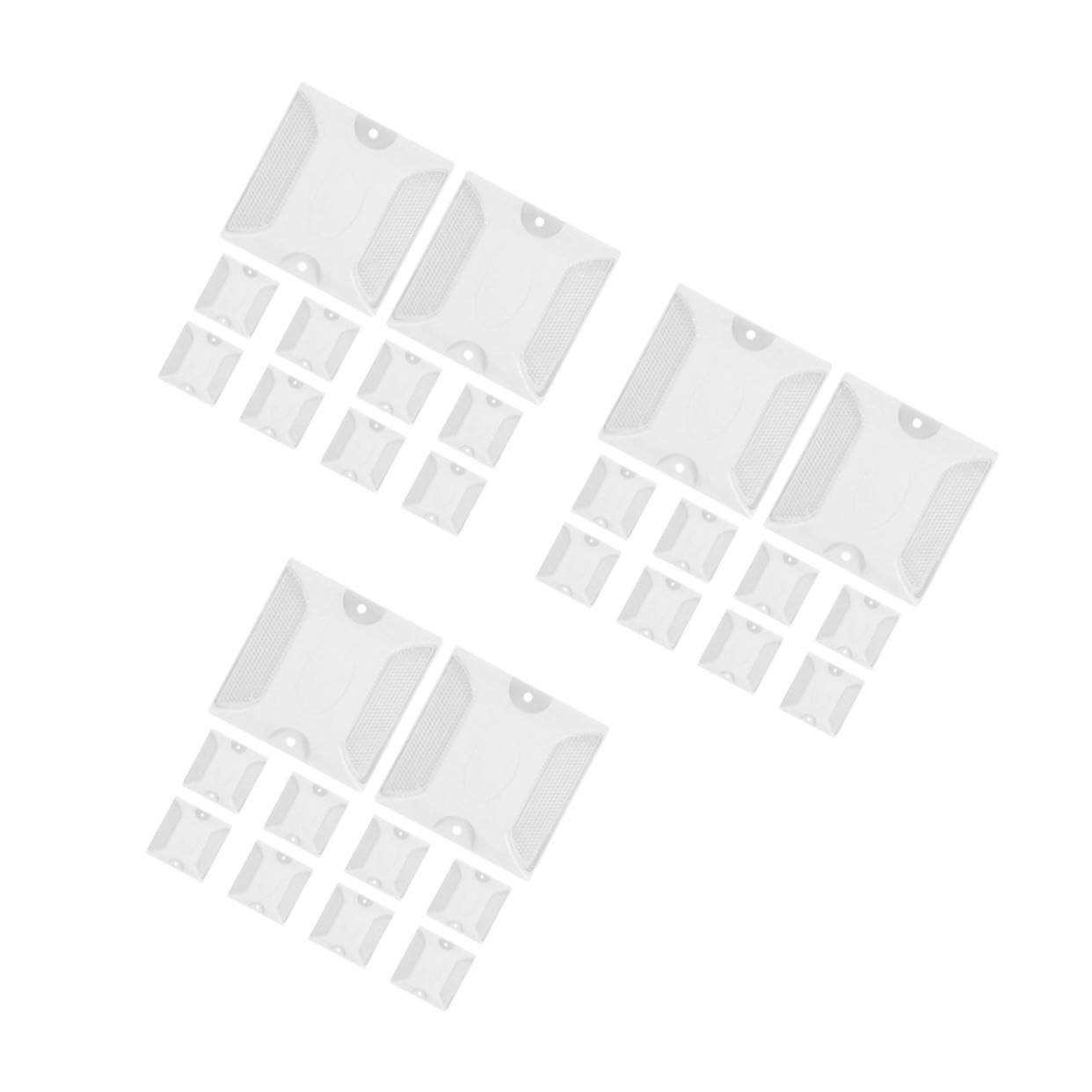 LIFKOME 3 series Reflectores De Entrada Para Vehículos Reflectores De Seguridad Para Cruces Peatonales Marcadores Reflectantes 10 piezas x 3