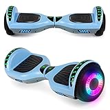 SISIGAD Hoverboard, with Bluetooth and Colorful Lights Self Balancing Scooter