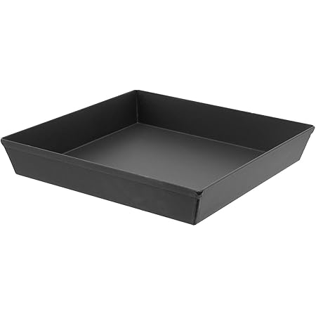 LloydPans 10x10x1.5 inch Style, Pre-Seasoned Sicilian Pizza Pan, 10x10x1.5 inches, Dark Gray