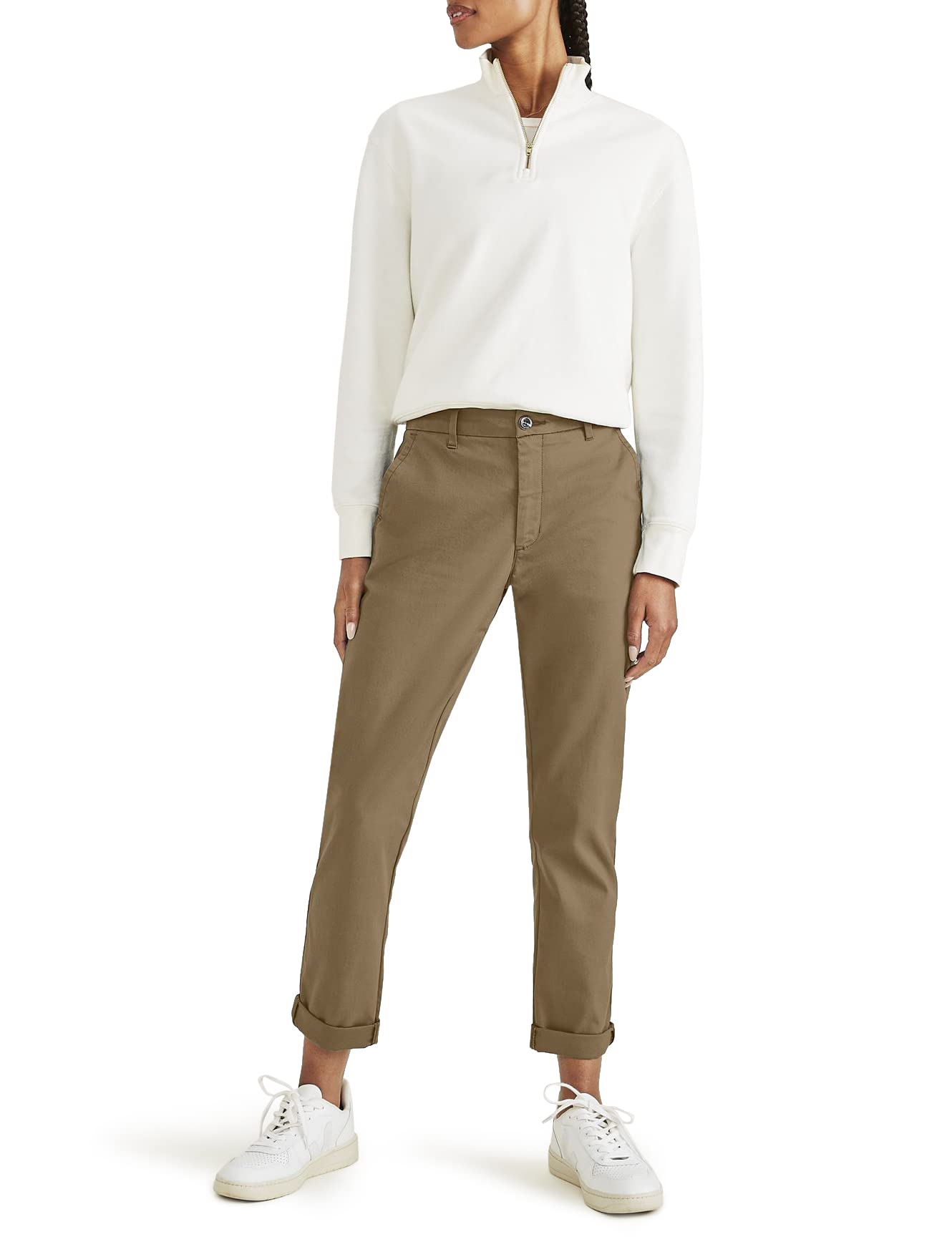 DOCKERS Women's Weekend Chino Slim Pants, HARVEST GOLD, 32W Regular