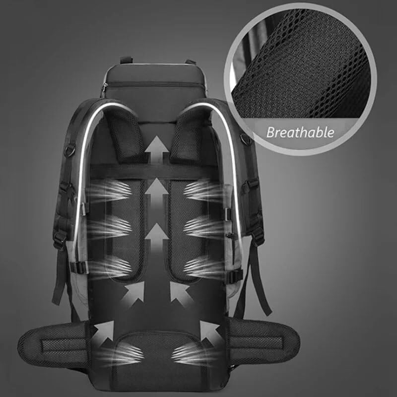 90L Waterproof Hiking Camping Backpack Trekking Bag Rucksack Large Capacity Travel Outdoor Sports Bags