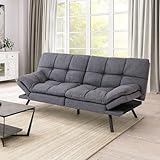 Hcore Futon Sofa Bed, Memory Foam, Sofa Bed, 71' L x 31' W x 16' H, Dark Grey