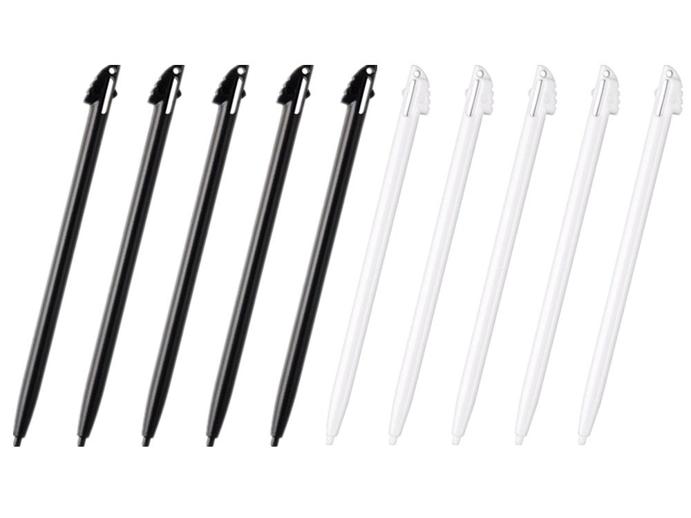 yueton 10pcs Black and White Plastic Replacement Stylus Touch Screen Pen Set, Compatible with Nintendo 3DS, 3DS XL, 3DS LL yueton 10pcs Black and White Plastic Replacement Stylus Touch Screen Pen Set, Compatible with Nintendo 3DS, 3DS XL, 3DS LL