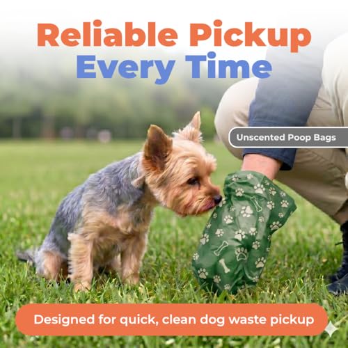 Image of Best Pet Supplies Dog Poop Bags, Rip-Resistant and Doggie Waste Bag Refills with d2w Controlled-Life Plastic Technology - Pack of 150, Green (Unscented)