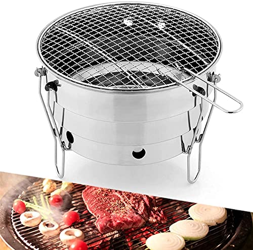 Brasier barbecue pliable extérieur avec réchaud camping charbon
