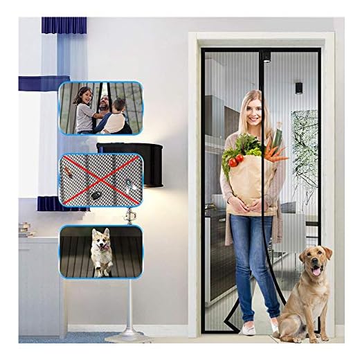 Magnetic Screen Door with Heavy Duty Mesh Curtain, Tight Self Closing Magnetic Seal, Heavy Duty, Hands Free, Pet and Kid Friendly, Full Frame Hook & Loop, Fits All Size up to 83” x 39”