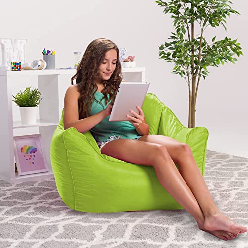 Posh Creations Structured Comfy Seat For Playrooms And Bedrooms, Large Bean Bag Chair, Malibu Lounge, Lime #TOP7