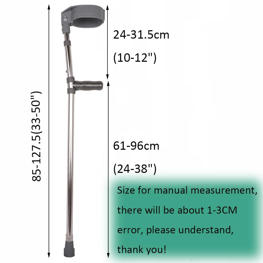 Paio di Stampelle for Avambraccio, di Supporto for Gambe Dopo Infortunio O Intervento Chirurgico, Aiuto for Camminare Altezza Regolabile