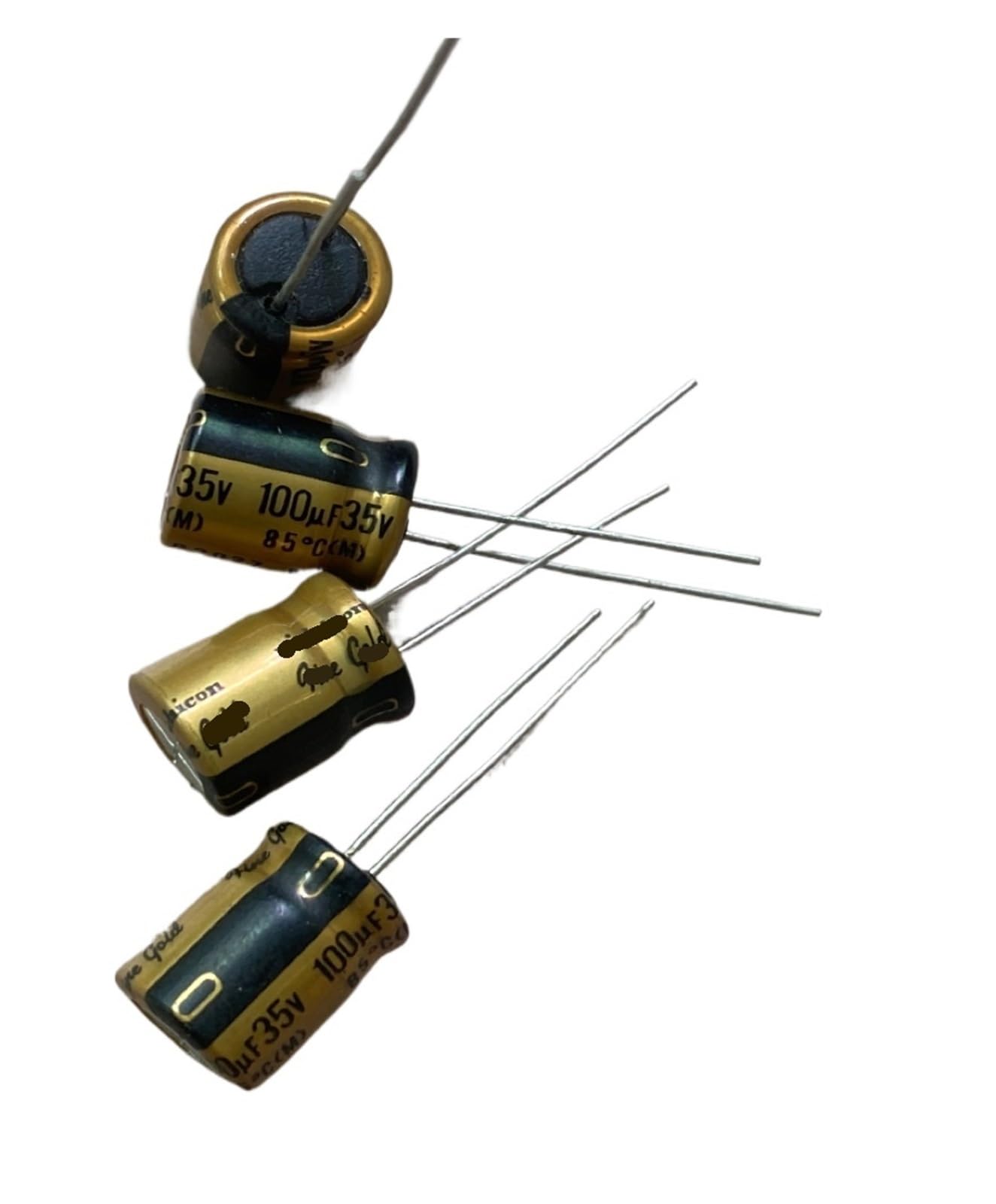 LEOTNNDQ 10pcs 35V100UF 100UF35V Electrolytic Capacitor Copper foot 10 * 12mm