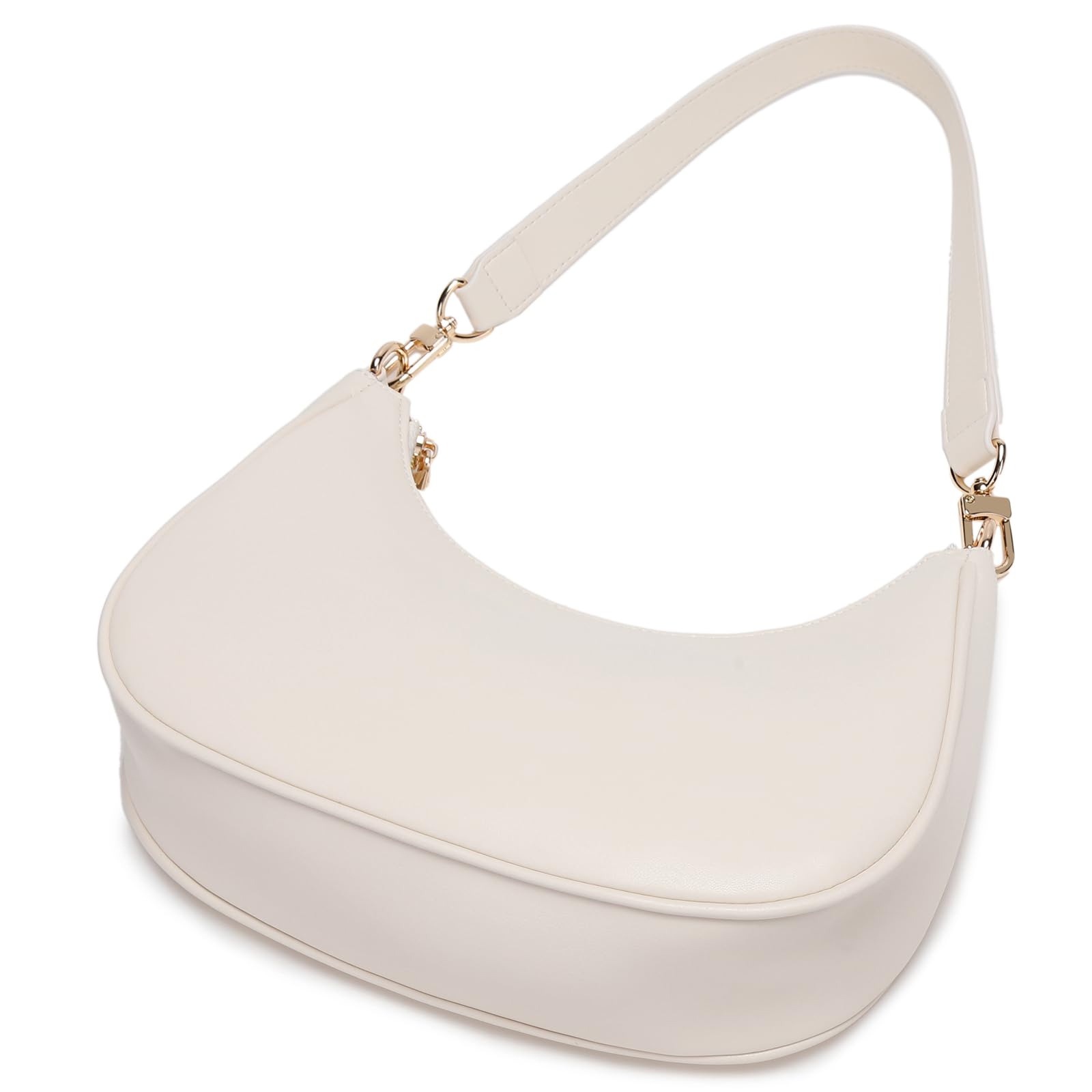 Women's Shoulder Bags Cute Hobo Purses Vintage Handbags with Zipper Lightweight Underarm for Dating Shopping Gift (Beige) view 4