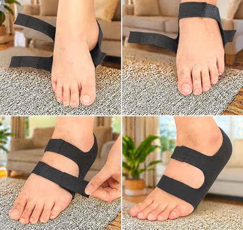 Image of PANCA Silicone Gel Heel Protectors with Adjustable Strap | Heel Pain Relief Support for Plantar Fasciitis, Heel Spurs & Cracked Heels | Soft Medical Grade Heel Cushion for Arch Support, Achilles Tendon & Foot Protection (2 Pack, Black)