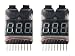 Apex RC Products 2 Pack Lipo Battery Voltage Checker Alarm LED 1-8 Cell 1655