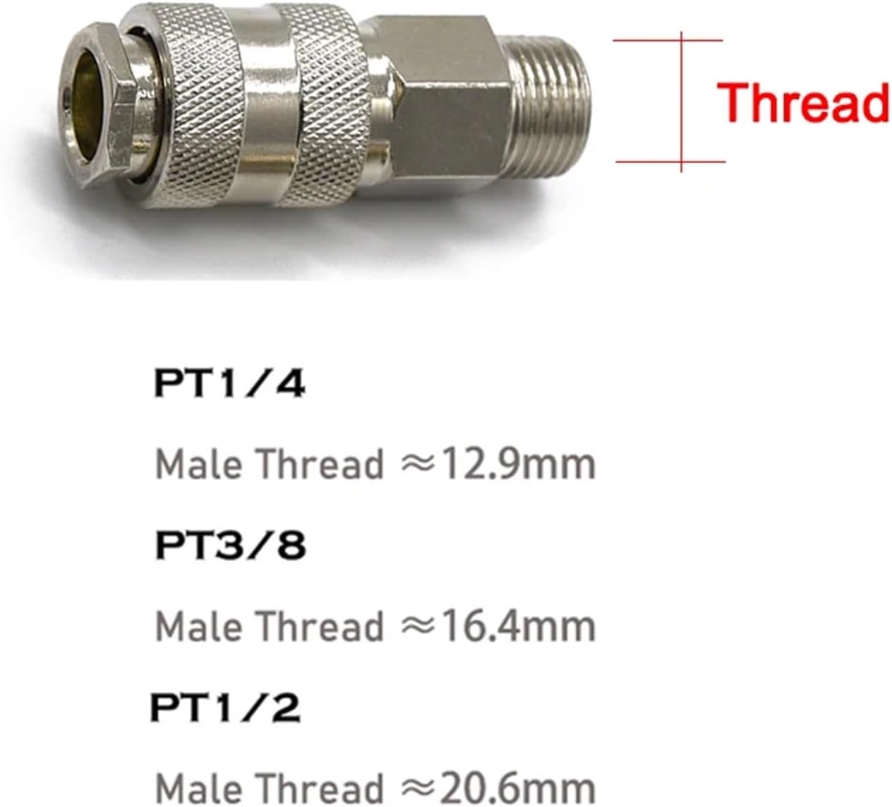 Pneumatic EU Connector European Standard Fittings for Compressor Male Thread PT 1/4 3/8 1/2 Air Hose Quick Release Coupling(PM,20)