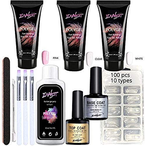 ENASUI Poly Gel Kit - Builder Gel for Quick Nail Extension Starter Kit and Professional Nail Technician (Starter Kit 2)