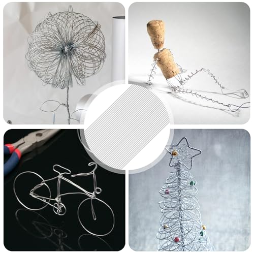 35 Stück 2,0mm Federstahldraht Edelstahl Draht 400 mm Vollschaftstäbe, Edelstahl-Federdraht Vollhartdraht Metallstab Hartdraht für DIY Handarbeiten Metallstäbe zum Basteln