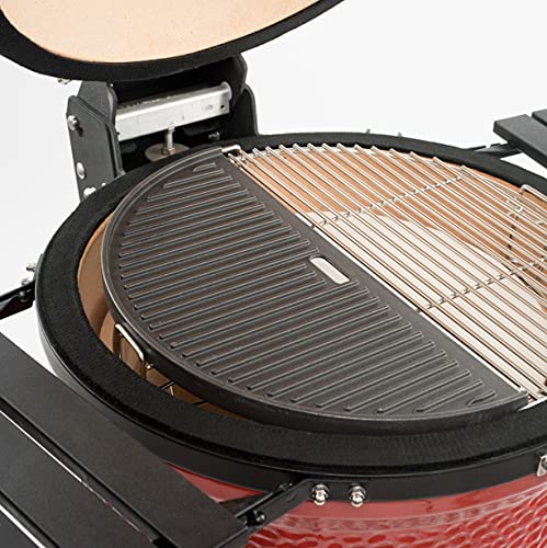 Kamado Joe Kj-Hcigriddle Half Moon Cast Iron Reversible Grill Griddle For Classic Joe, Black #TOP2