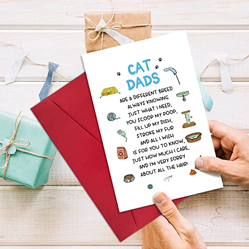 Funny Father’s Day Gifts For Cat Dads, Cute Father’s Day Card Gift For Cat Lover Owner, Cat Dads Card Gift #TOP2