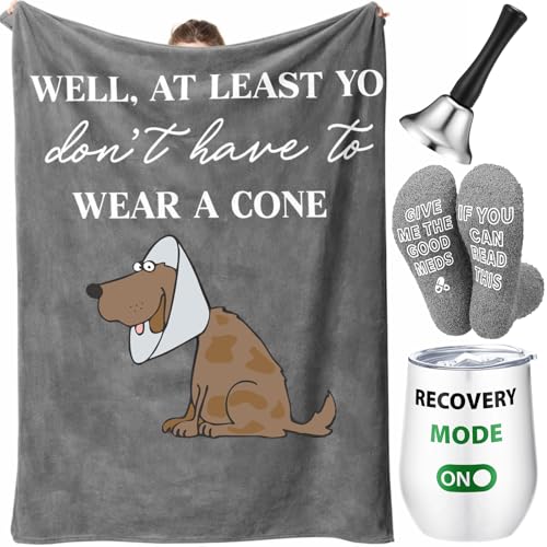 Frienda 4 Pcs Get Well Soon Gift for Men, Funny After Surgery Gifts Basket, Chemo Care Package for Sick Friends Dad Brother(Grey)