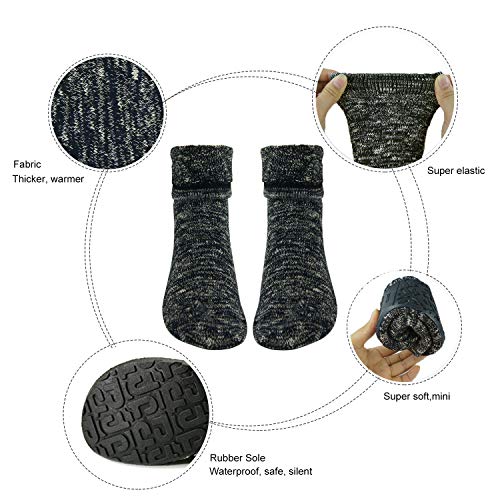 Image of Womens Non-slip Waterproof Slipper Socks With Grippers