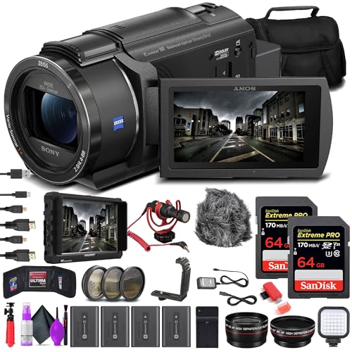 Sony FDR-AX43 4K Camcorder Vlogging Bundle