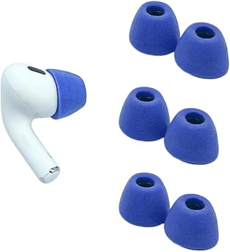 Comply Memory Foam Replacement Earbud Tips for Apple AirPods Pro 1 & 2 | Ultimate Comfort, Secure Fit, Superior Noise Isolation | Anti Slip, Prevent from Falling Out | Blue S/M/L 3 Pairs