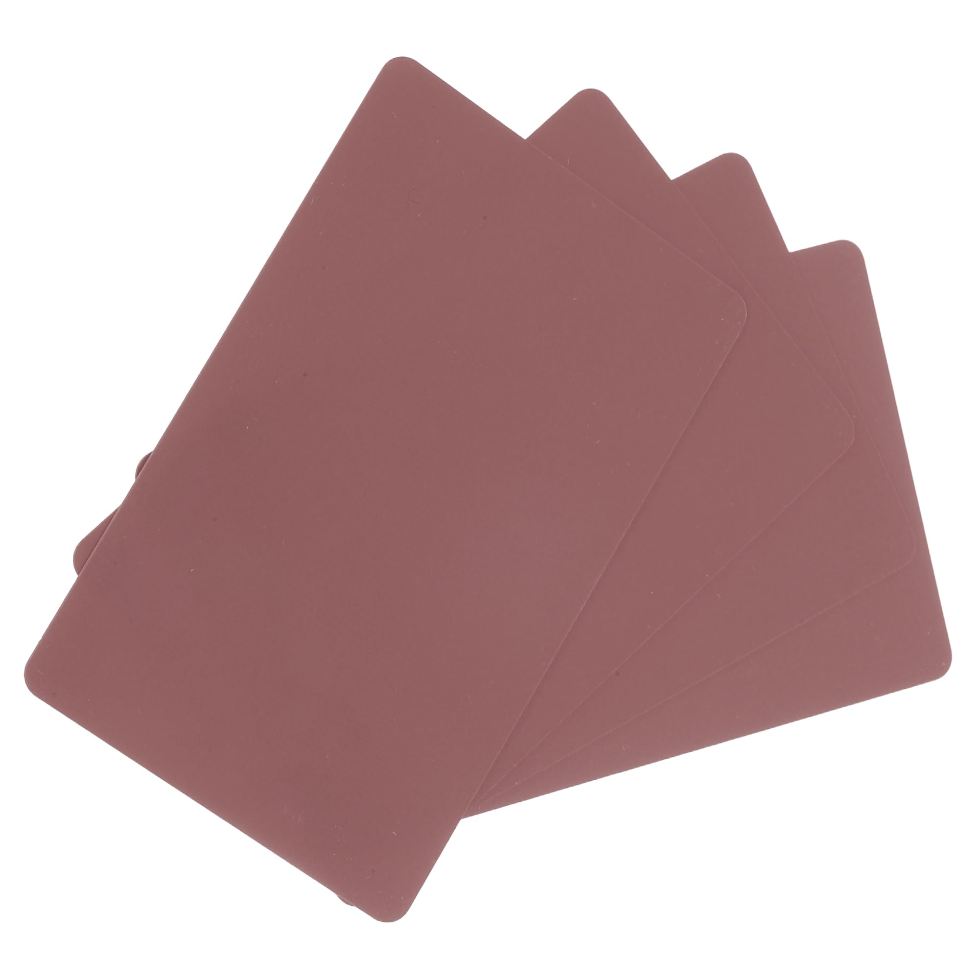 sourcing map 40 Pack Blank PVC Cards 30mil ID Blank Credit Cards Plastic Waterproof & Double Sided Printing for ID Badge Printer, Graphics Brown