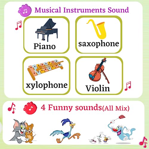 Image of 5 In 1 Activity Toys For 1 Year Old Boy - Animal Voices, Instrument Sounds, Drum Box With Lights, Musical Toys For Kids 1 Years & Toddlers Toys | 3 Aa Batteries Incl, Yellow