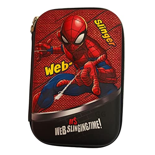 Image of Spiderman Hardcase Fancie Pencile Box for Girls Pouch for Kids Compass Box Spiderman Pencil Box with Large Space Birthday Return Gift for Kids Pen Pencil Box Assorted Colour