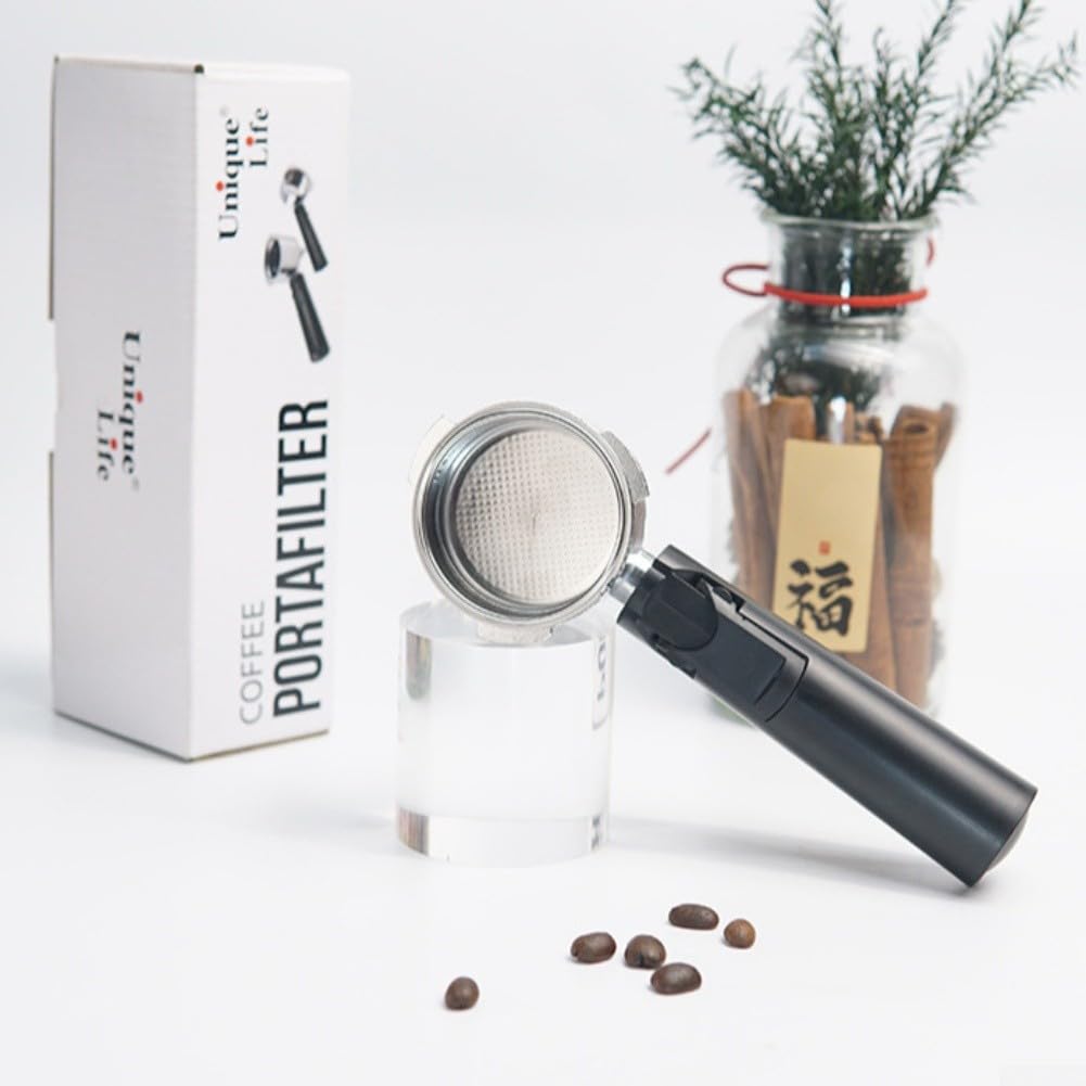 Mango espresso de aleación de aluminio para portafiltro sin fondo de 51 mm con montaje seguro de tres orejas
