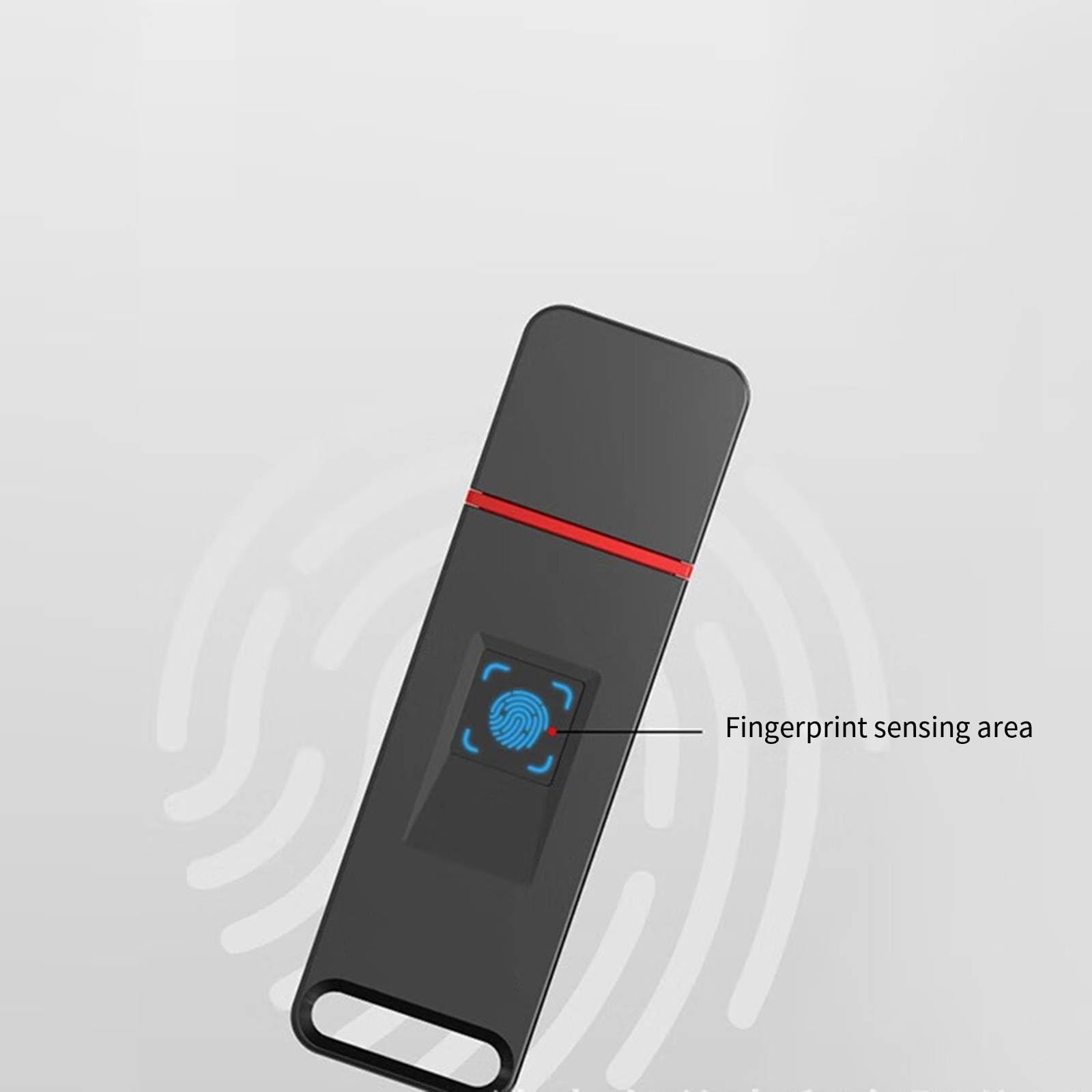 Clé USB Sécurisée Avec Verrouillage Par Empreinte Digitale Et Mot De Passe - Double Interface USB 3.0 / Type-C - 32 Go (jusqu’à 10 Empreintes)
