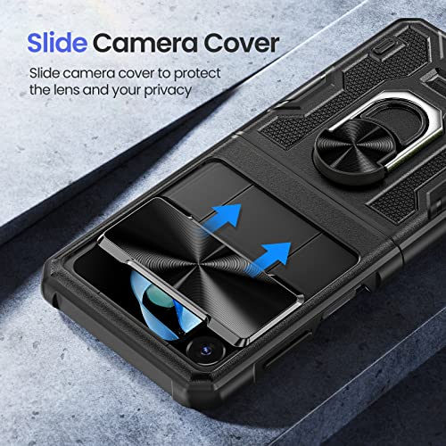 Image of VEGO for Galaxy Z Flip 4 Case with Slide Lens Cover Hinge Protection&Stand