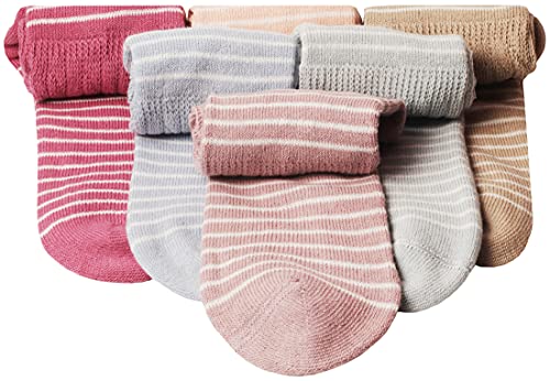 Yacht & Smith 12 Pairs Of Womens Cotton Slouch Socks, Womens Knee High Boot Socks (12 Pairs Striped Neutral, (9-11))3