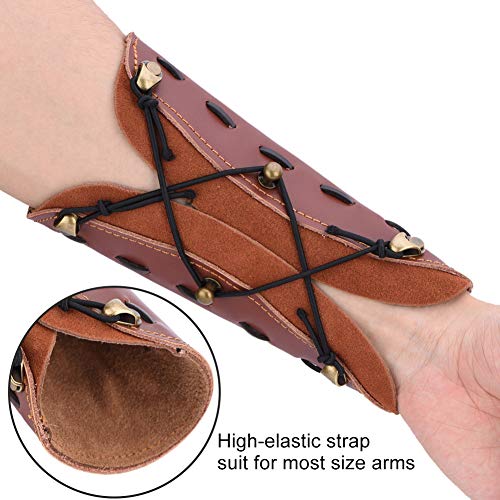 Vgeby Archery Arm Guards, Longbow Leather Arm Guard Traditional Archery Protective Gear Shooting Supplies Arm Guards For Archery #TOP1