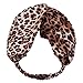 Produktbild FISISZ Frauen Cross Leopard Stirnband Mädchen Twisted Knotted Hairband Wide Turban Style Haarbügel Haarschmuck Kopfbedeckung für Dame, 5
