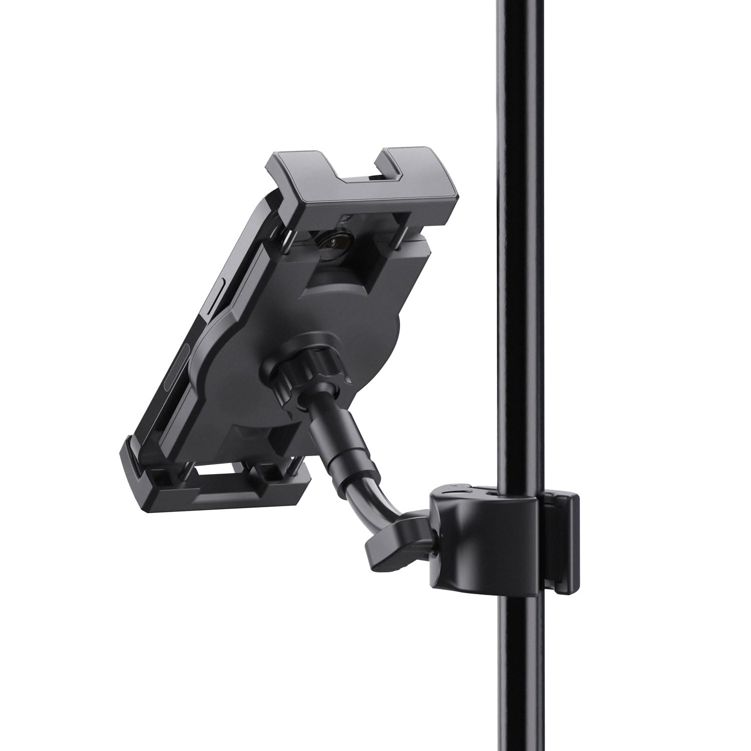 K-M 19764 - Supporto per smartphone con morsetto per tubi e treppiedi con panno in microfibra Keepdrum
