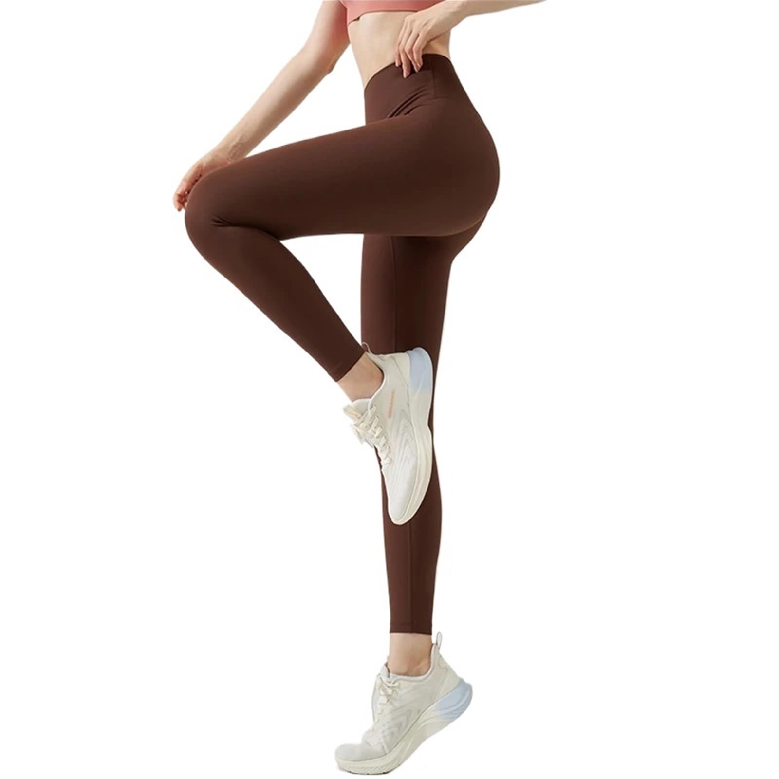 Legging sport femme sans couture anti-frottement taille haute