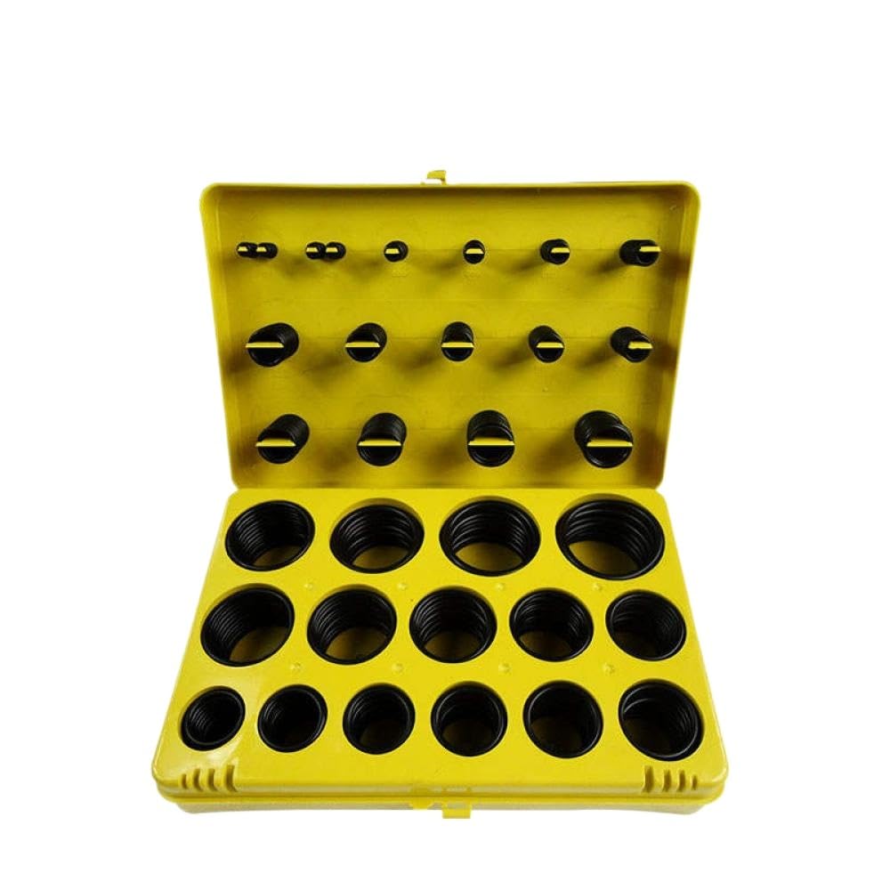Anello di gomma nero Nitrile O Rondella a tenuta Rondella a 30 dimensioni Set Box con guarnizione NBR giallo blu rosso(BNBR-386Yellow)