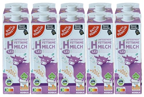 H-O Gut & Günstig Laktosefreie H-Vollmilch mit 1 5% Fett 10 x 1l
